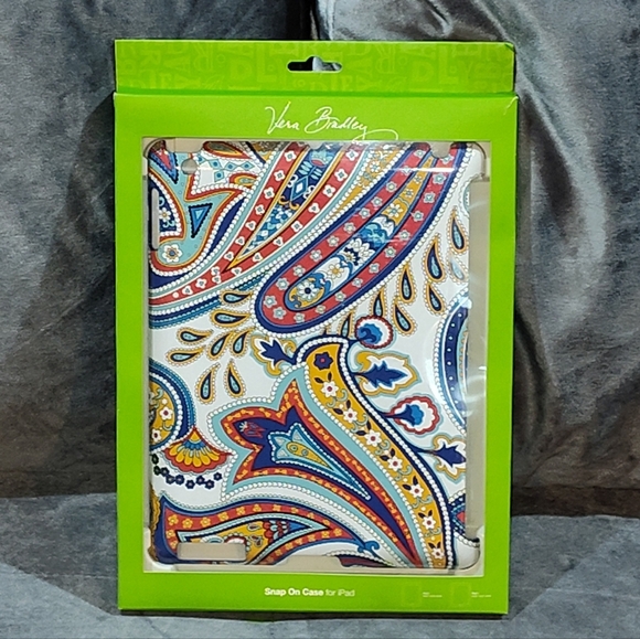 NIB VERA BRADLEY iPAD MARINA PAISLEY SNAP ON PROTECTIVE CASE GENERATION 2 & 3 - Picture 2 of 8